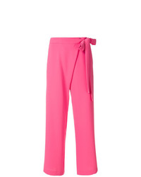 Ярко-розовые широкие брюки от P.A.R.O.S.H.