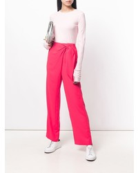 Ярко-розовые широкие брюки от Dion Lee