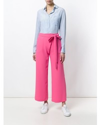 Ярко-розовые широкие брюки от P.A.R.O.S.H.