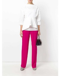 Ярко-розовые широкие брюки от Marni
