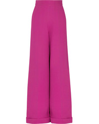 Ярко-розовые широкие брюки