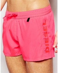 Ярко-розовые шорты для плавания от Diesel