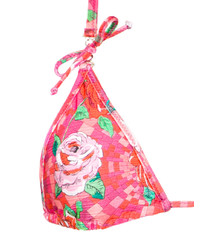 Ярко-розовый бикини-топ с цветочным принтом от Amir Slama