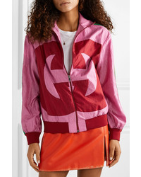 Женский ярко-розовый бомбер с принтом от Gucci