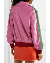 Женский ярко-розовый бомбер с принтом от Gucci