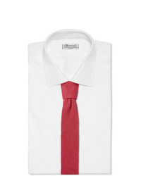 Мужской ярко-розовый вязаный галстук от Anderson & Sheppard