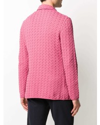 Мужской ярко-розовый вязаный пиджак от Lardini