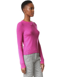 Женский ярко-розовый вязаный свитер от Derek Lam