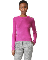 Женский ярко-розовый вязаный свитер от Derek Lam