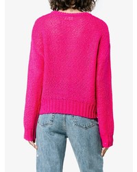 Женский ярко-розовый вязаный свитер от Simon Miller