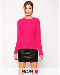 Женский ярко-розовый вязаный свитер от Ted Baker