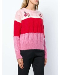 Женский ярко-розовый вязаный свитер от Vivetta