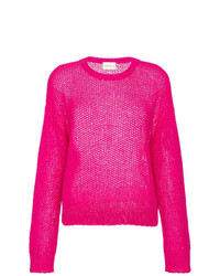 Женский ярко-розовый вязаный свитер от Simon Miller