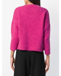 Женский ярко-розовый вязаный свитер от Societe Anonyme