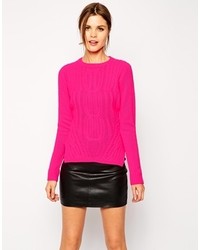 Женский ярко-розовый вязаный свитер от Ted Baker