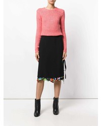 Женский ярко-розовый вязаный свитер от Etro