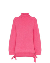 Ярко-розовый вязаный свободный свитер от Ellery