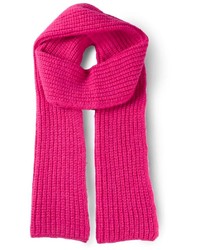 Женский ярко-розовый вязаный шарф от Cédric Charlier
