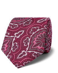 Мужской ярко-розовый галстук с принтом от Kingsman