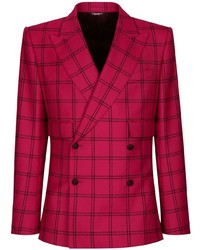 Мужской ярко-розовый двубортный пиджак от Dolce & Gabbana