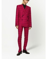 Мужской ярко-розовый двубортный пиджак от Dolce & Gabbana