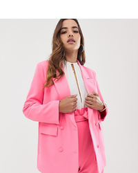 Женский ярко-розовый двубортный пиджак от Parallel Lines