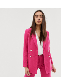 Женский ярко-розовый двубортный пиджак от UNIQUE21