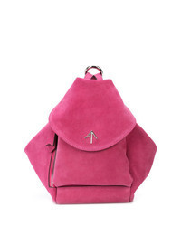 Ярко-розовый замшевый рюкзак