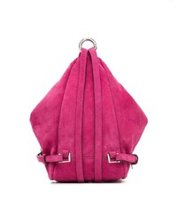 Женский ярко-розовый замшевый рюкзак от Manu Atelier