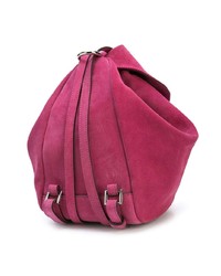 Женский ярко-розовый замшевый рюкзак от Manu Atelier