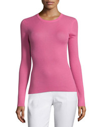 Ярко-розовый кашемировый свитер