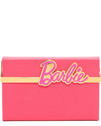 Ярко-розовый кожаный клатч от Charlotte Olympia