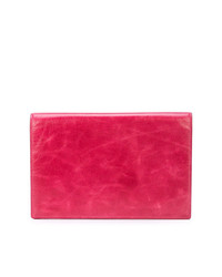 Ярко-розовый кожаный клатч от Dvf Diane Von Furstenberg