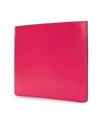 Ярко-розовый кожаный клатч от Balmain