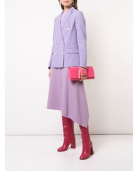 Ярко-розовый кожаный клатч от Perrin Paris