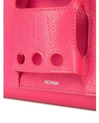 Ярко-розовый кожаный клатч от Perrin Paris