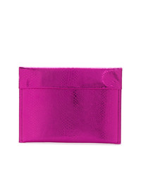 Ярко-розовый кожаный клатч от MM6 MAISON MARGIELA