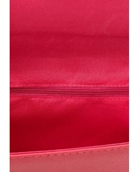 Ярко-розовый кожаный клатч от Modis