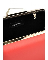 Ярко-розовый кожаный клатч от Olga Berg