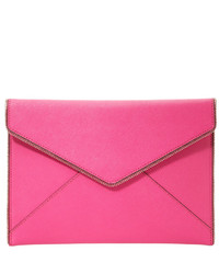 Ярко-розовый кожаный клатч от Rebecca Minkoff