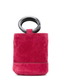 Ярко-розовый кожаный клатч от Simon Miller