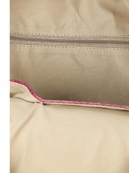 Женский ярко-розовый кожаный рюкзак от Chantal