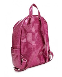 Женский ярко-розовый кожаный рюкзак от Chantal
