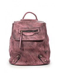 Женский ярко-розовый кожаный рюкзак от Chantal