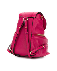 Женский ярко-розовый кожаный рюкзак от See by Chloe
