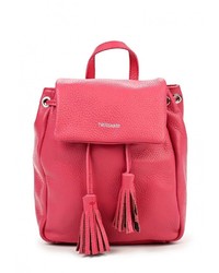Женский ярко-розовый кожаный рюкзак от Tru Trussardi