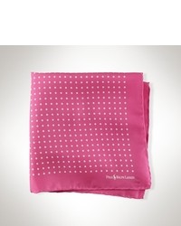 Ярко-розовый нагрудный платок в горошек