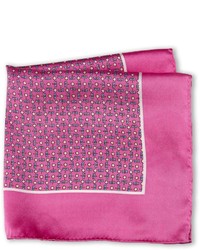 Ярко-розовый нагрудный платок с принтом
