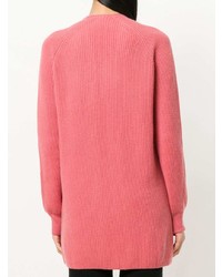 Женский ярко-розовый открытый кардиган от Ryan Roche