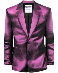Ярко-розовый пиджак с принтом